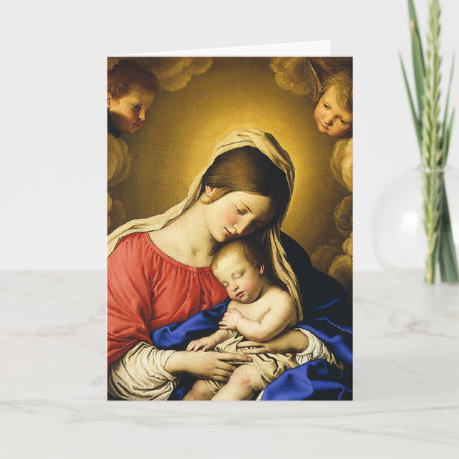 Cartes Pour Fêtes Annuelles Madonna et son enfant (Devant)