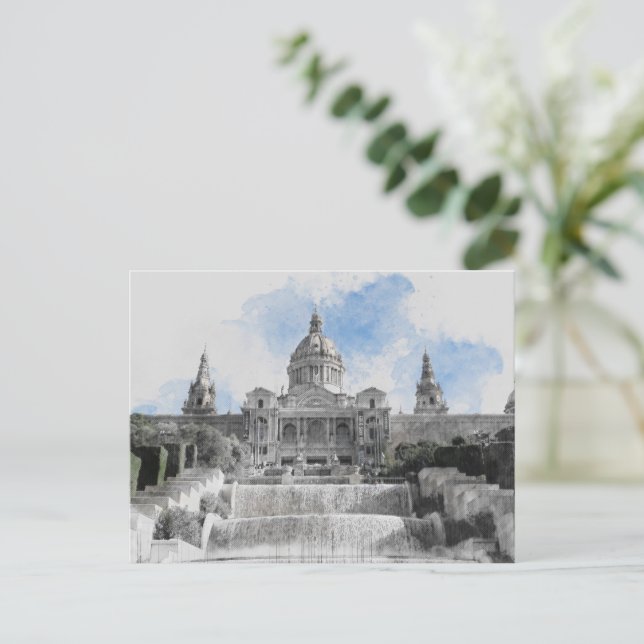 Cartes Pour Fêtes Annuelles Madrid Espagne - Souvenir de vacances avec ville P (Debout devant)