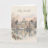 Madrid Palacio de Cristal Aquarelle Noël