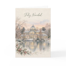Madrid Palacio de Cristal Aquarelle Noël