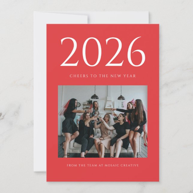 Cartes Pour Fêtes Annuelles Magazine style éditorial photo nouvelle année cart (Devant)