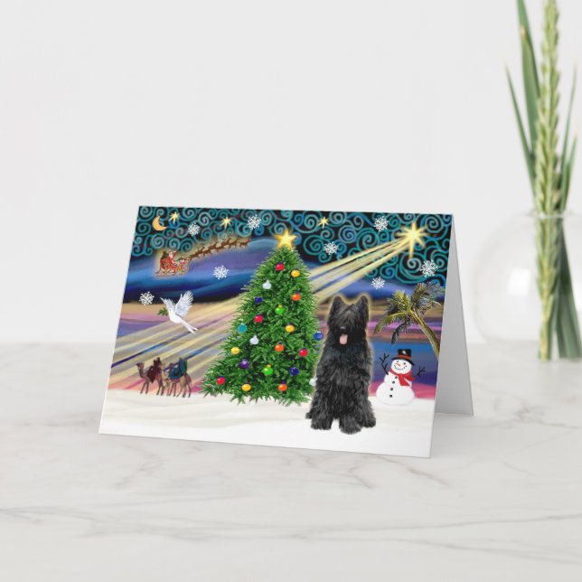 Cartes Pour Fêtes Annuelles Magic-Briard-Blk de Noël (Devant)