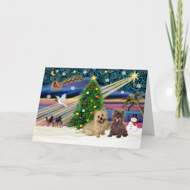 Cartes Pour Fêtes Annuelles Magic-Cairn Pair-whatle+brindle (Devant)