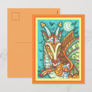 CARTES POUR FÊTES ANNUELLES MAGIC CANDY CORN DRAGON, HALLOWEEN IMAGINAIRE BEAS
