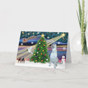 Cartes Pour Fêtes Annuelles Magic de Noël Irish Wolfhound