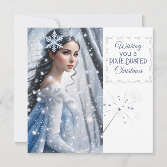 Cartes Pour Fêtes Annuelles Magic Fairy Christmas Flat Holiday Card (Devant)