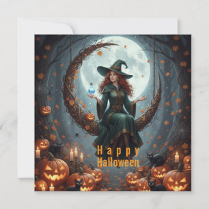 Cartes Pour Fêtes Annuelles Magic Sorcery Halloween Family