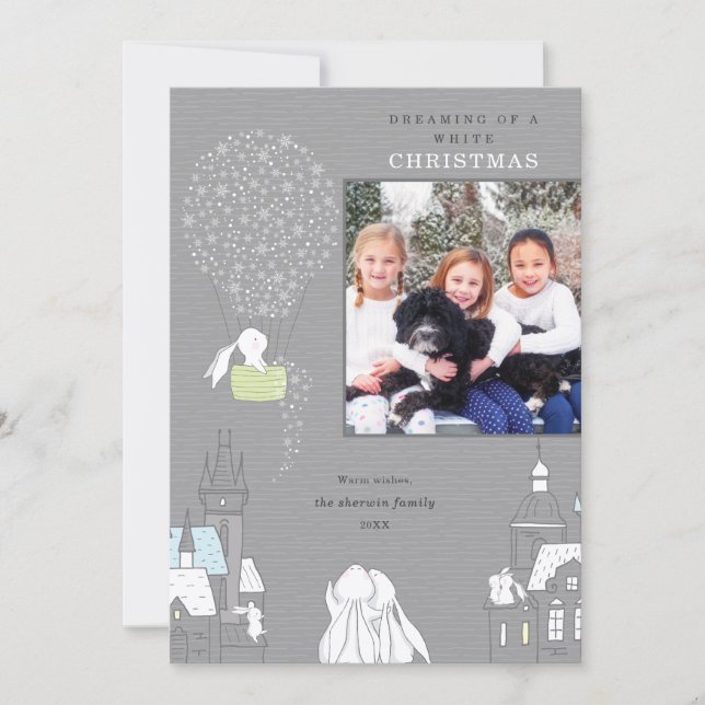 Cartes Pour Fêtes Annuelles Magic Storybook White Christmas Photo (Devant)