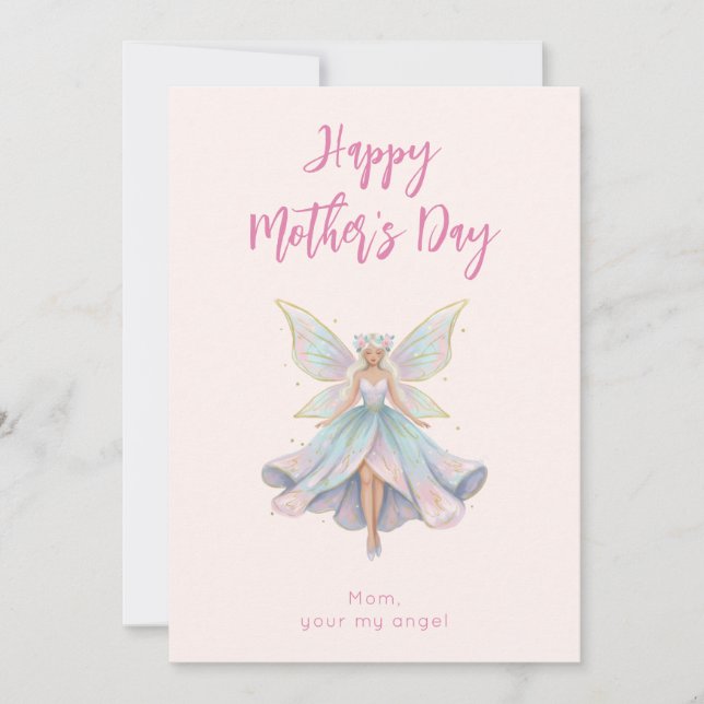 Cartes Pour Fêtes Annuelles Magical Angel Fairy Pastel Colors Mother's Day (Devant)