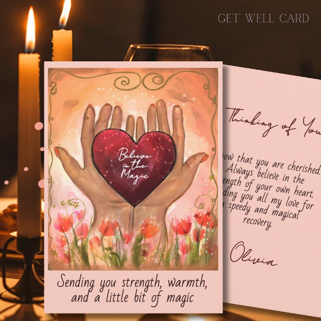 Cartes Pour Fêtes Annuelles Magical Hands Heart Get Well Soon Healing Card (Magical Hands Heart Get Well Soon Healing Card)