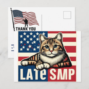 Cartes Pour Fêtes Annuelles Magical Meow Meow Merci aux Vétérans Jour de la Mé