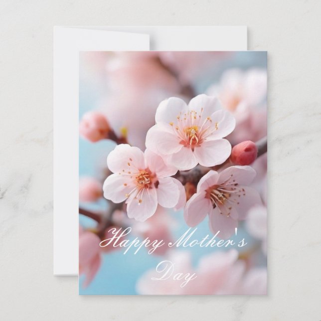 Cartes Pour Fêtes Annuelles Magie de Fleurs Roses  (Devant)