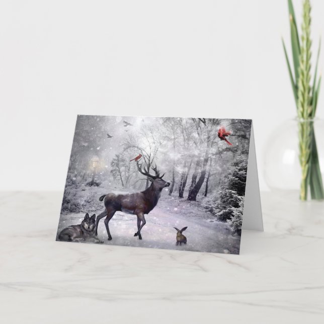 Cartes Pour Fêtes Annuelles Magie de l'hiver (Devant)