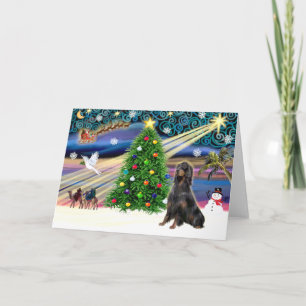 Cartes Pour Fêtes Annuelles Magie de Noël Gordon Setter
