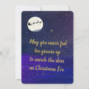 Cartes Pour Fêtes Annuelles Magie de Noël Recherche Le Ciel Aquarelle Plat