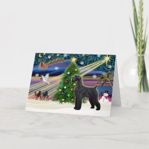 Cartes Pour Fêtes Annuelles Magie de Noël-Schnauzer-Géant-Noir