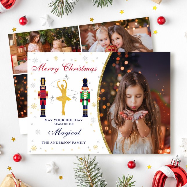Cartes Pour Fêtes Annuelles Magique Noël Ballerina Nutcracker 5 Photo (Créateur téléchargé)