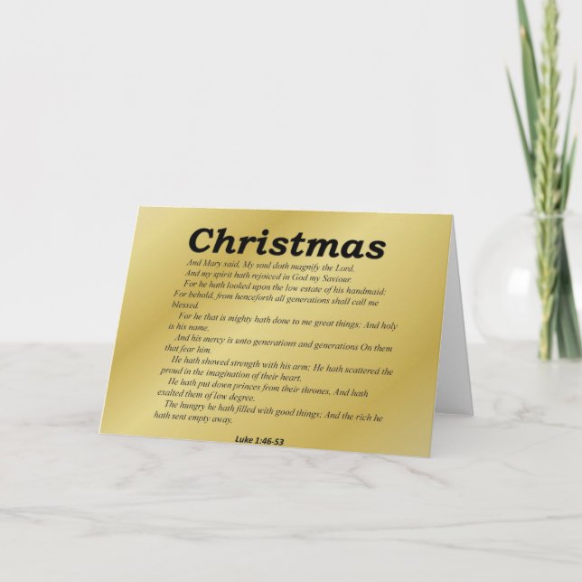 Cartes Pour Fêtes Annuelles Magnifier le Seigneur Noël Luc 1-46 (Devant)