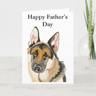 Cartes Pour Fêtes Annuelles Magnifique berger allemand, chien alsacien éditabl