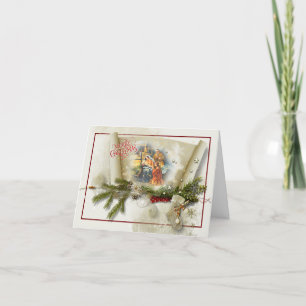 Cartes Pour Fêtes Annuelles Magnifique collage de la nativité personnalisé