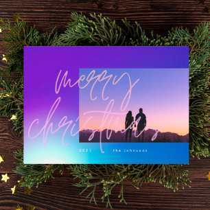 Cartes Pour Fêtes Annuelles Magnifique Dégradé de Noël Élégant
