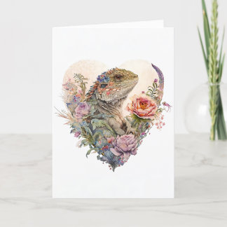 Cartes Pour Fêtes Annuelles Magnifique Dragon à Portes en Fleurs Saint-Valenti