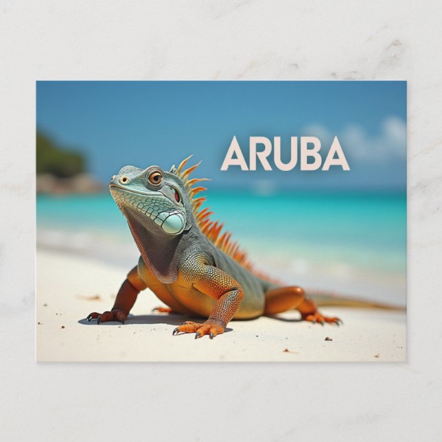 Cartes Pour Fêtes Annuelles Magnifique lézard d'Aruba (Devant)