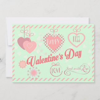Cartes Pour Fêtes Annuelles Magnifique Saint-Valentin Design Moderne Bohème