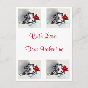 Cartes Pour Fêtes Annuelles Magnifique Vintage Valentine Boston Terrier Chiot