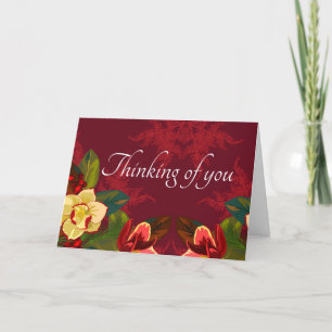 Cartes Pour Fêtes Annuelles Magnolia Imprimer Penser à vous —Personnalisable
