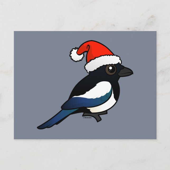 Cartes Pour Fêtes Annuelles Magpie Père Noël (Devant)
