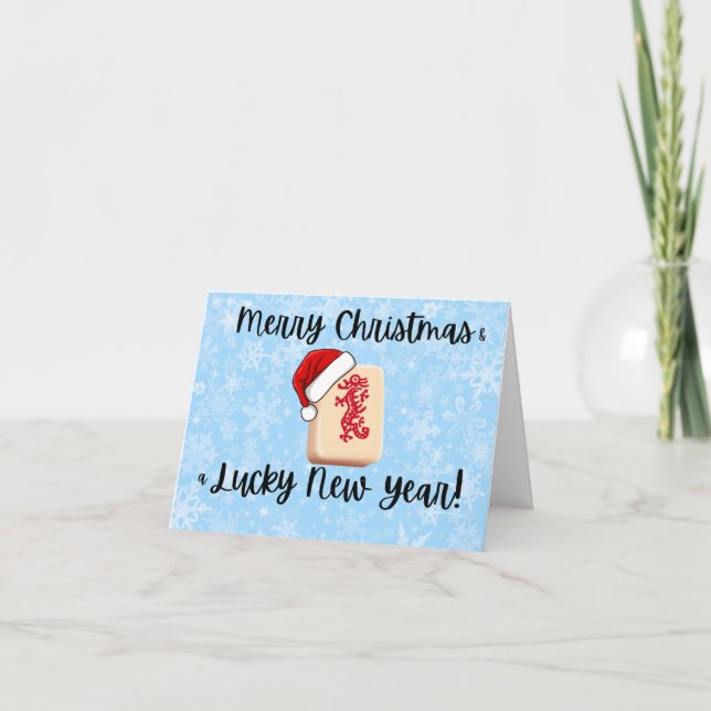 Cartes Pour Fêtes Annuelles Mahjong Christmas Card (Devant)