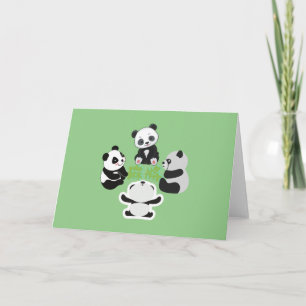 Cartes Pour Fêtes Annuelles Mahjong Panda Cute Funny