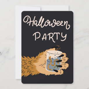 Cartes Pour Fêtes Annuelles Main de loup-garou tenant une potion aux vers pour