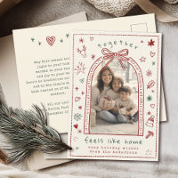 Main dessinée Whimsical Christmas Bow Doodle Photo