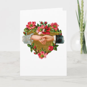 Cartes Pour Fêtes Annuelles Mains d'amants