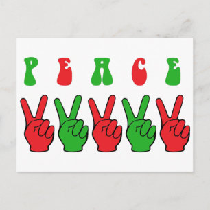 Cartes Pour Fêtes Annuelles Mains de paix de Noël