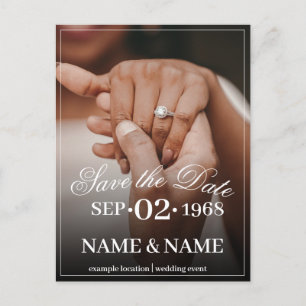 Cartes Pour Fêtes Annuelles Mains d'un couple de mariage de couleur avec annea
