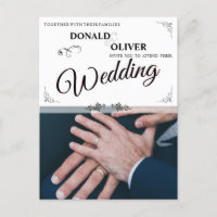 Mains d'un couple gay de mariage avec des anneaux