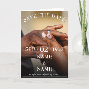 Cartes Pour Fêtes Annuelles Mains d'un couple mariage avec anneau