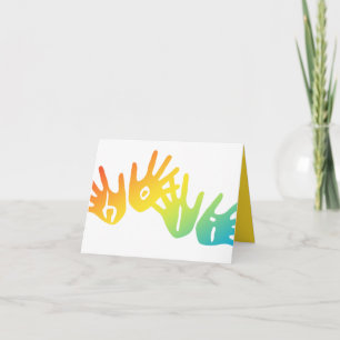 Cartes Pour Fêtes Annuelles mains houles