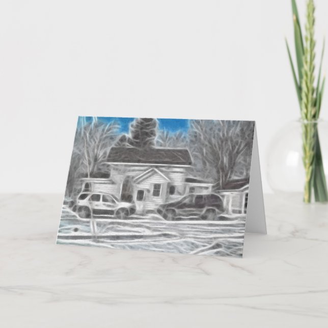 Cartes Pour Fêtes Annuelles Maison agricole 3 Pétrole amélioré (Devant)