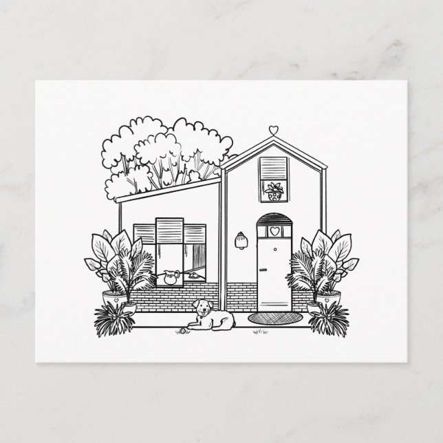 Cartes Pour Fêtes Annuelles Maison Août (Devant)