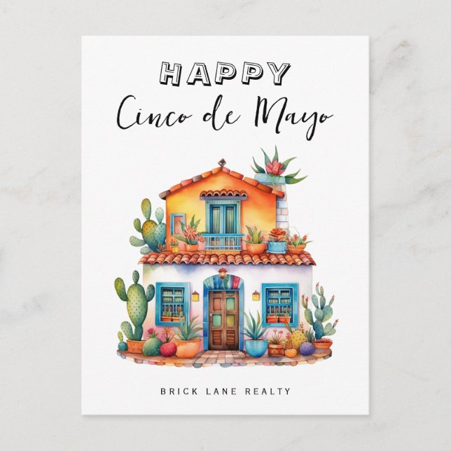 Cartes Pour Fêtes Annuelles Maison Cinco De Mayo Réalité promotionnelle (Devant)