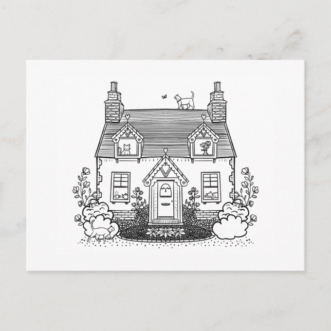 Cartes Pour Fêtes Annuelles maison de juin (Devant)