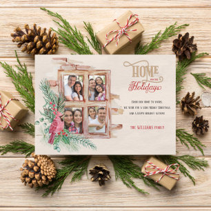 Cartes Pour Fêtes Annuelles Maison de la fenêtre du chalet pour les vacances 4