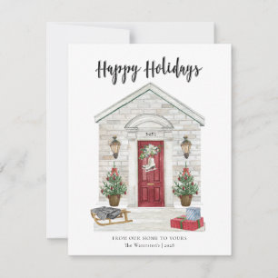 Cartes Pour Fêtes Annuelles Maison de Noël Joyeuses vacances de chez nous