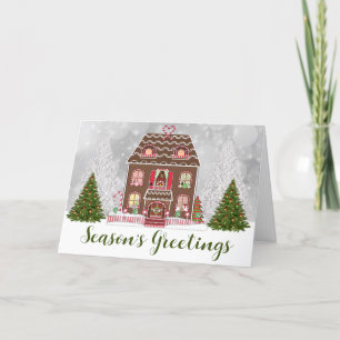 Cartes Pour Fêtes Annuelles Maison de pain d'épices