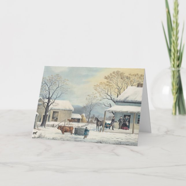 Cartes Pour Fêtes Annuelles "Maison de Thanksgiving" (Devant)