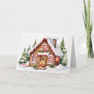 Cartes Pour Fêtes Annuelles Maison en pain d'épices de Noël